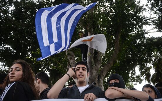 Mass protest in Cyprus
