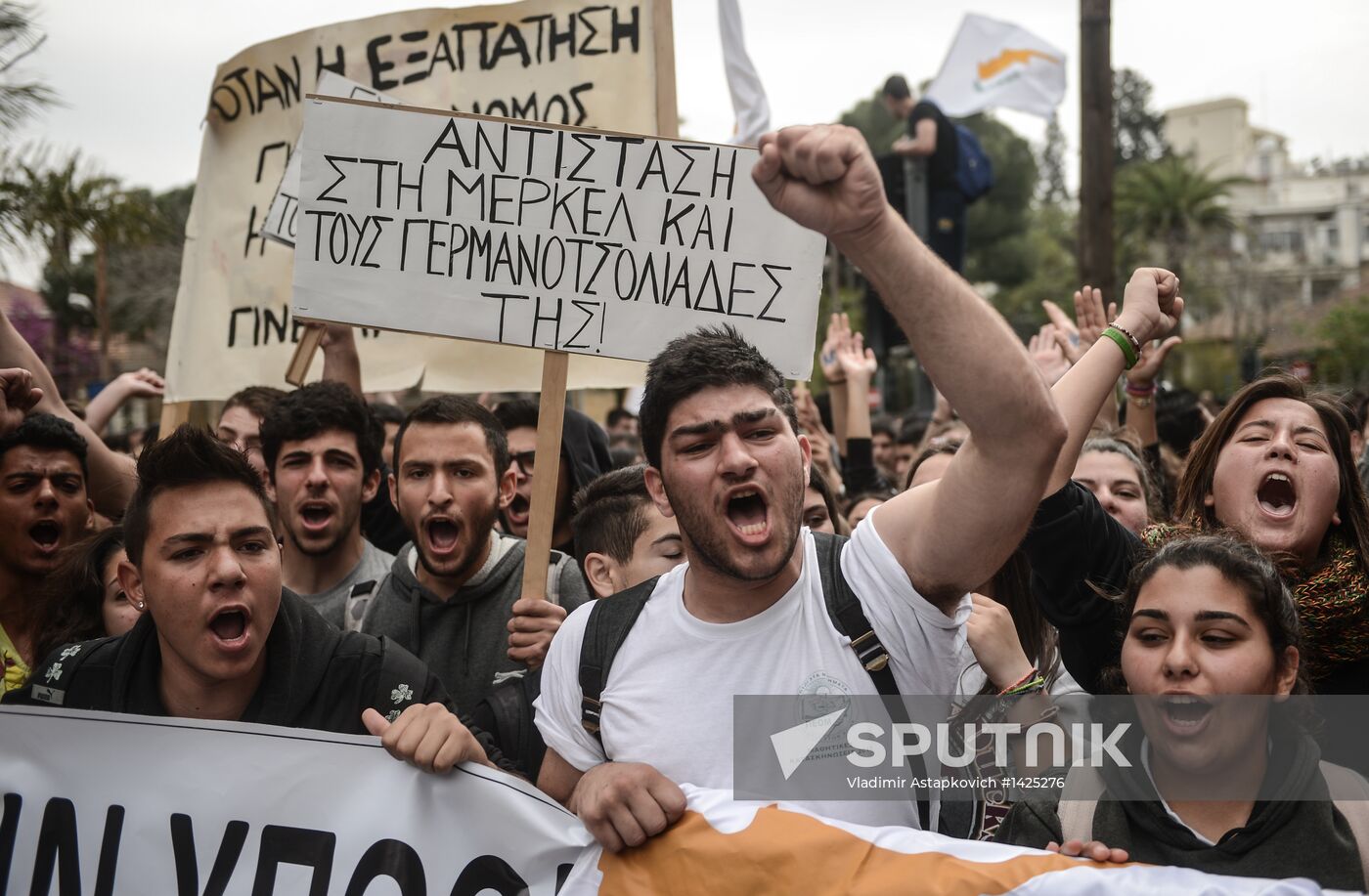 Mass protest in Cyprus
