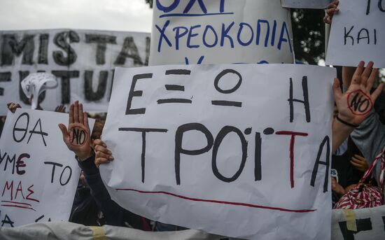 Mass protest in Cyprus