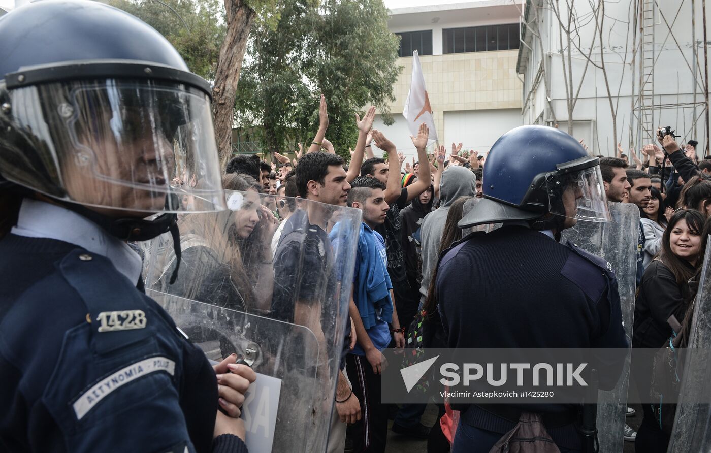 Mass protest in Cyprus