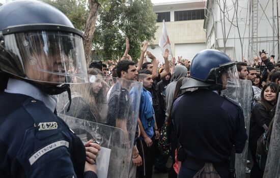 Mass protest in Cyprus