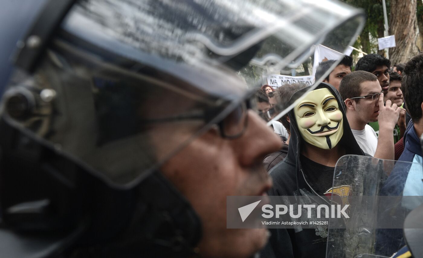 Mass protest in Cyprus