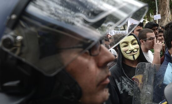 Mass protest in Cyprus