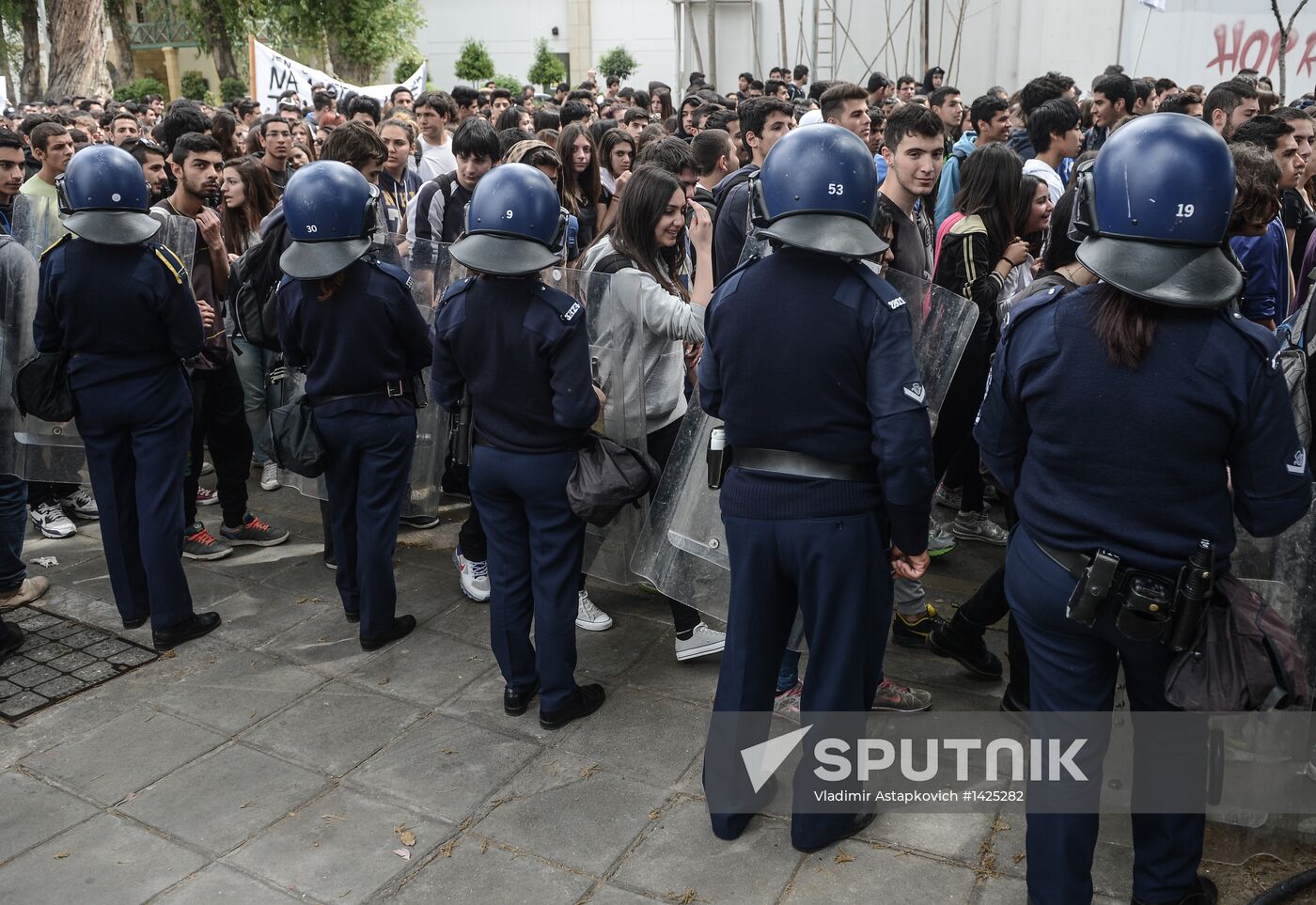 Mass protest in Cyprus