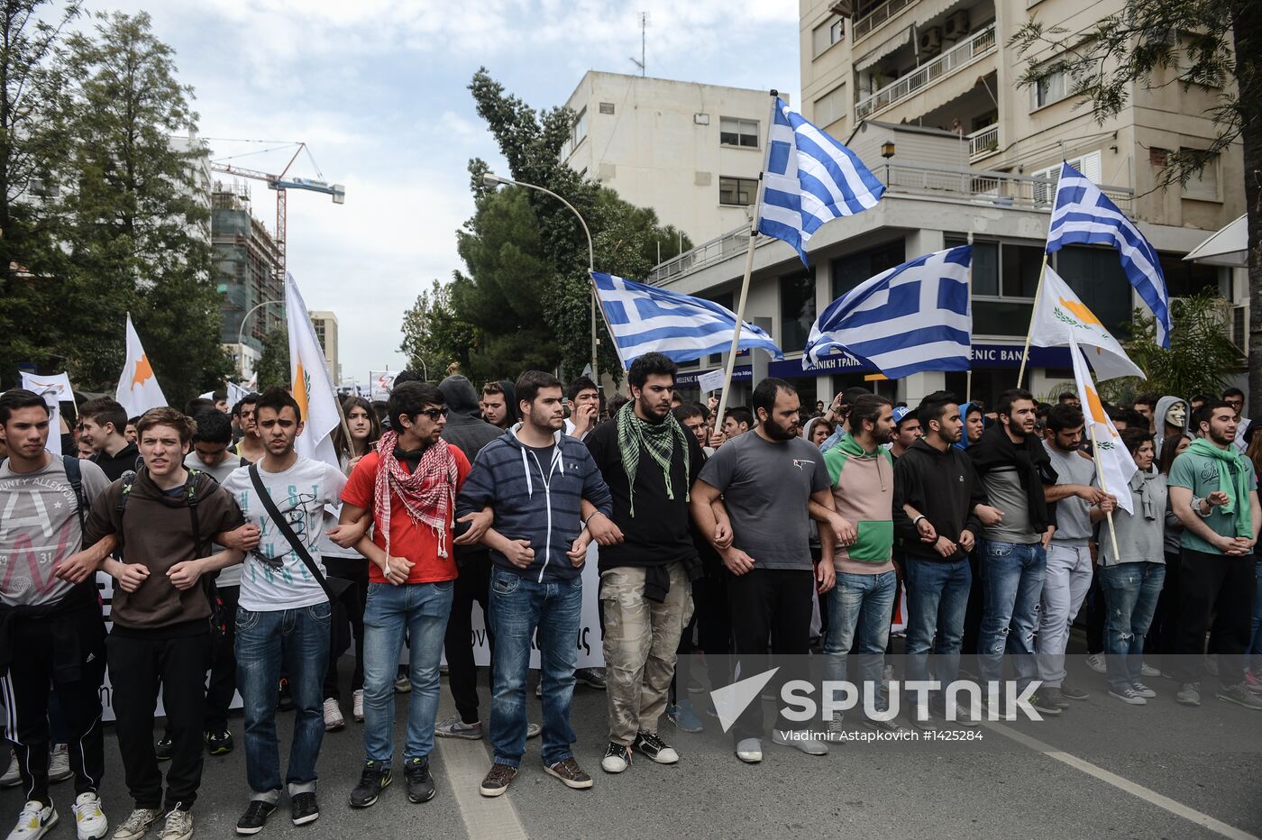 Mass protest in Cyprus