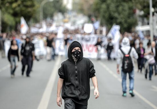Mass protest in Cyprus