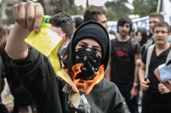 Mass protest in Cyprus