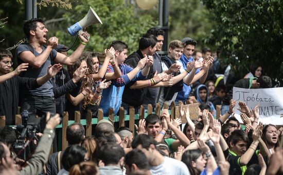 Mass protest in Cyprus