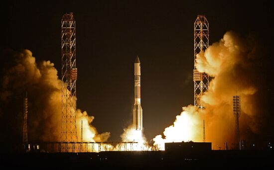Launching of Proton-M rocket with Briz-M upper stage