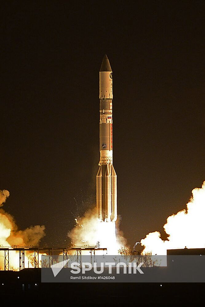 Launching of Proton-M rocket with Briz-M upper stage