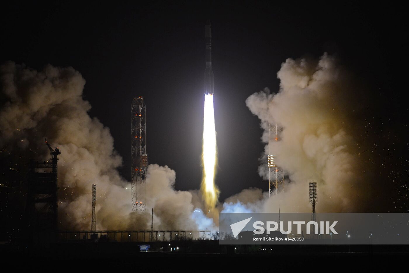 Launching of Proton-M rocket with Briz-M upper stage