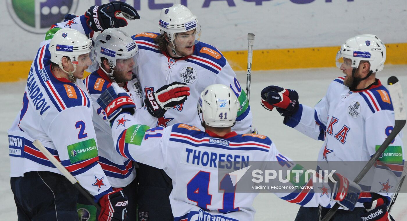 Kontinental Hockey League. Dynamo Moscow vs. SKA St. Petersburg