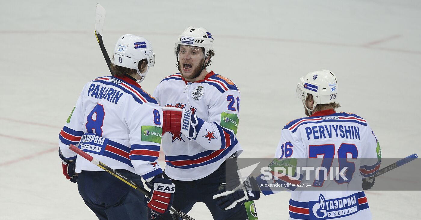 Kontinental Hockey League. Dynamo Moscow vs. SKA St. Petersburg