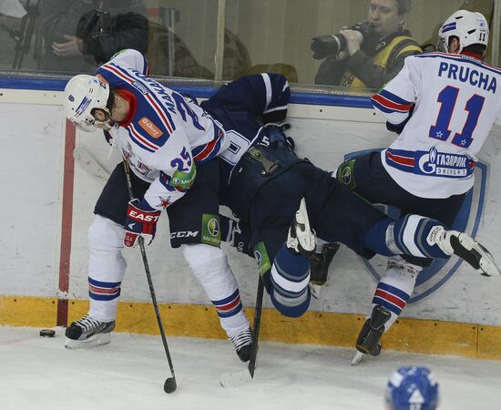 Kontinental Hockey League. Dynamo Moscow vs. SKA St. Petersburg