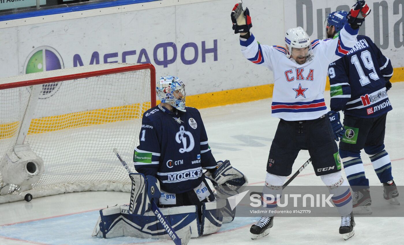 Kontinental Hockey League. Dynamo Moscow vs. SKA St. Petersburg