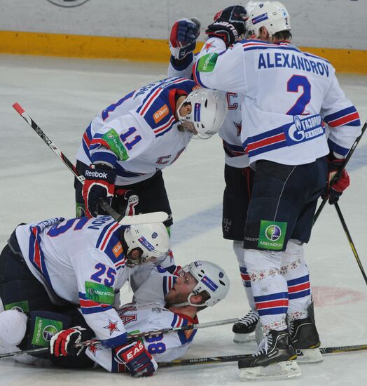 Kontinental Hockey League. Dynamo Moscow vs. SKA St. Petersburg