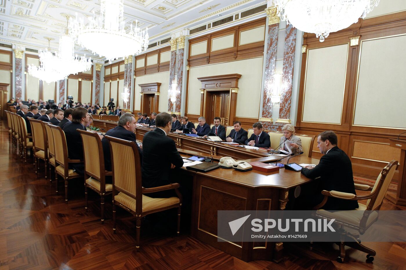 Dmitry Medvedev chairs Russian Government meeting
