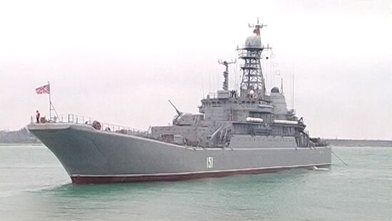 Large-scale military exercises of the Russian Black Sea Fleet