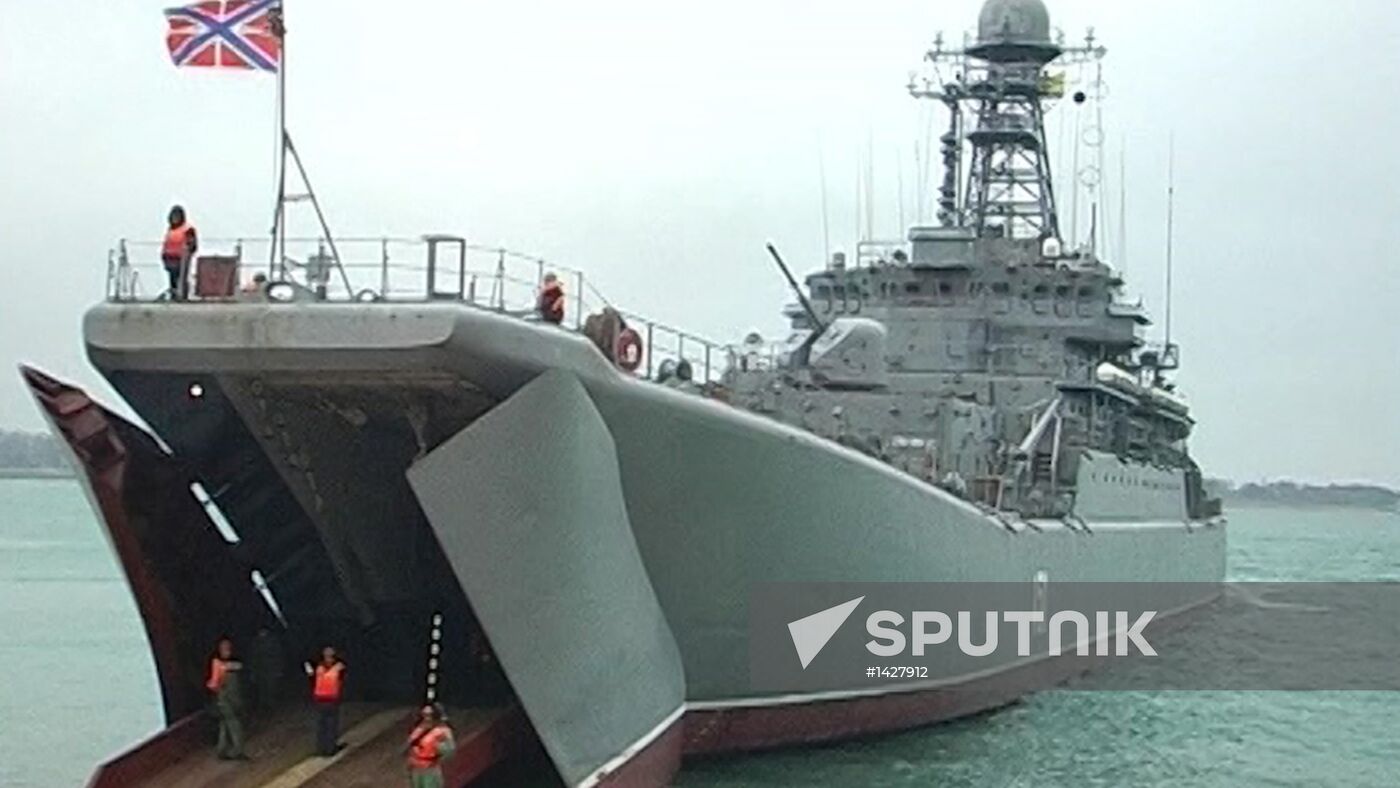 Large-scale military exercises of the Russian Black Sea Fleet
