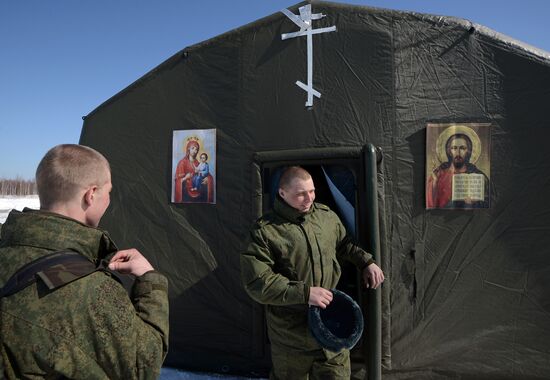 Field training exercise for military chaplains in Ryazan region
