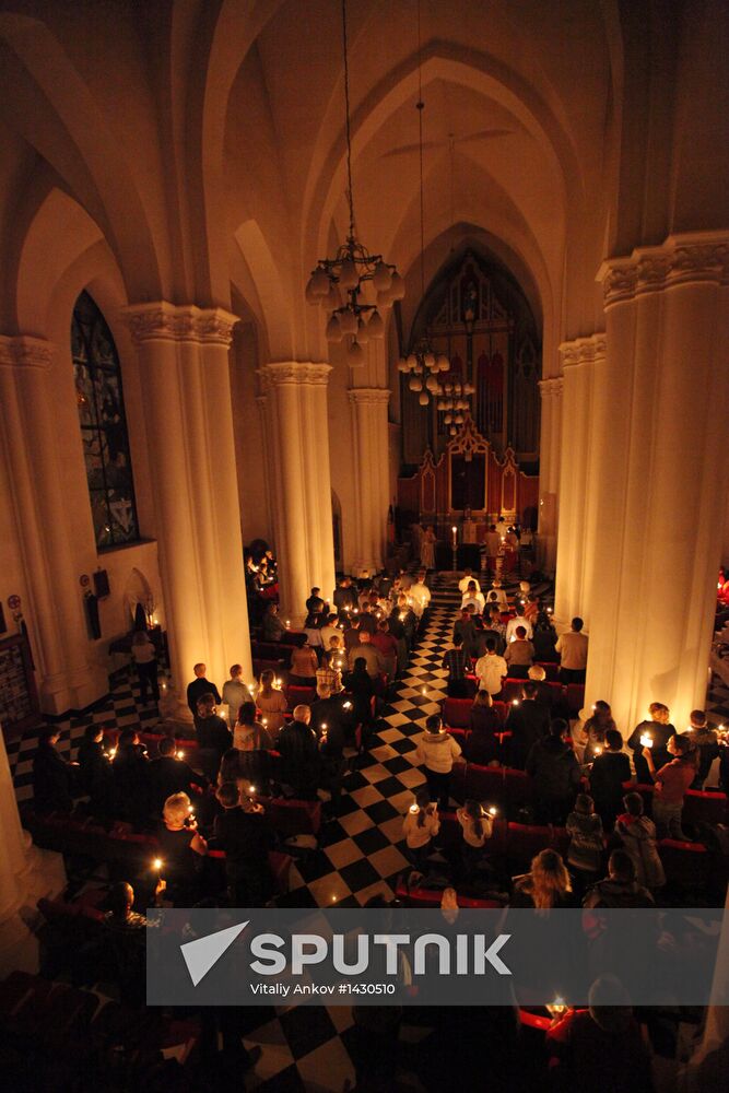 Celebrating Catholic Easter in Novosibirsk