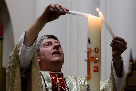 Celebrating Catholic Easter in Novosibirsk