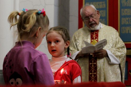 Celebrating Catholic Easter in Novosibirsk