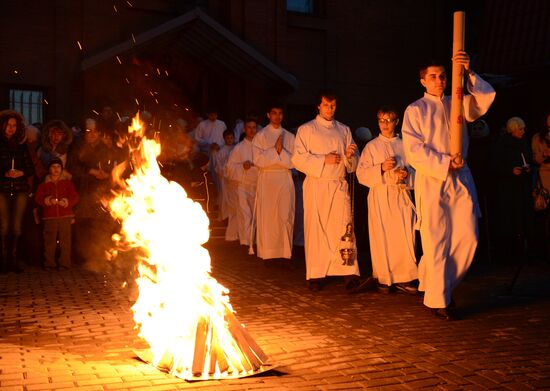Celebrating Catholic Easter in Novosibirsk