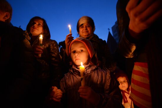 Celebrating Catholic Easter in Novosibirsk