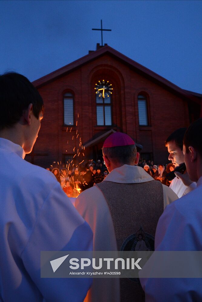 Celebrating Catholic Easter in Novosibirsk