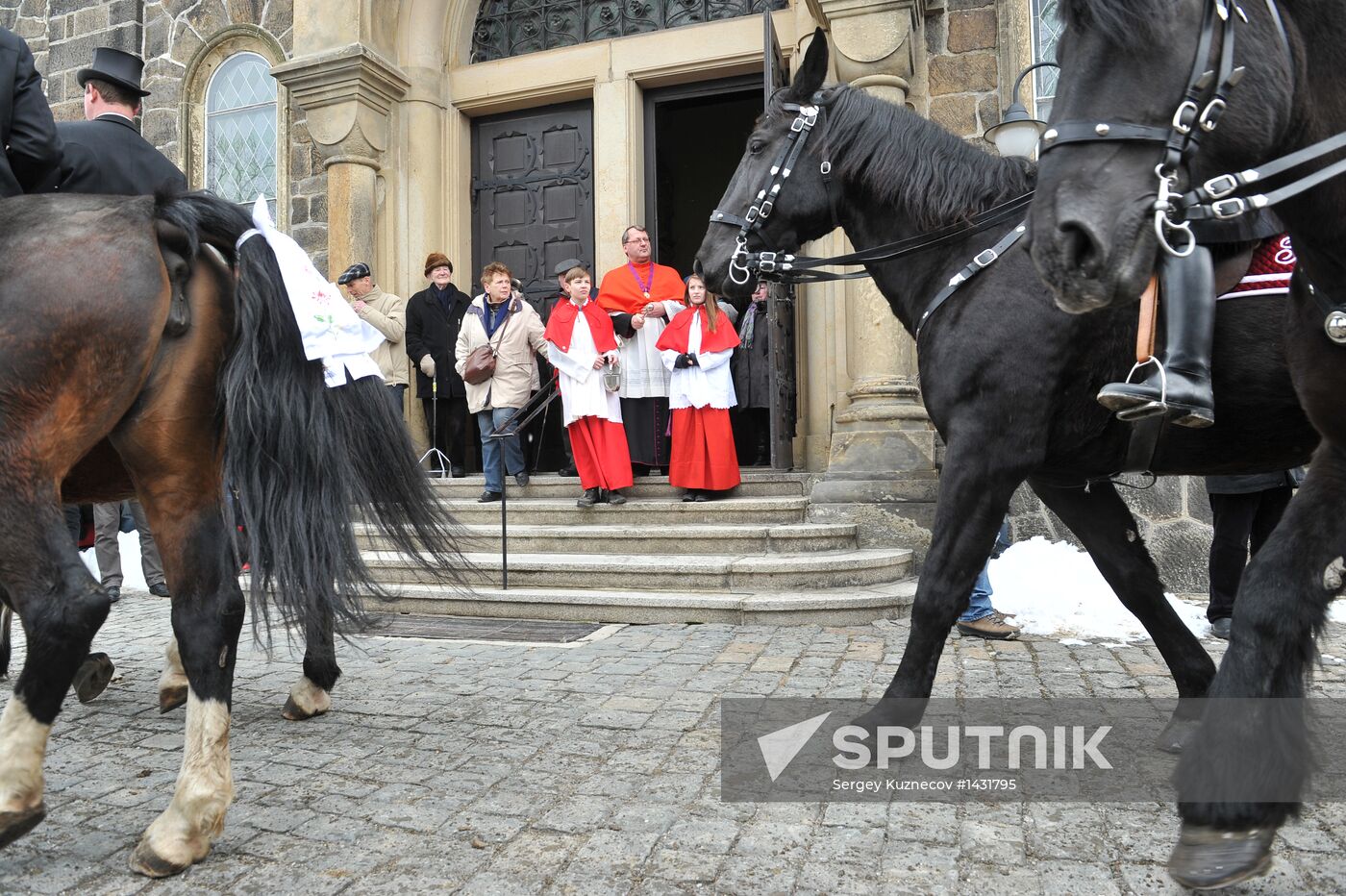 Easter horse parade in Radibor, Saxony