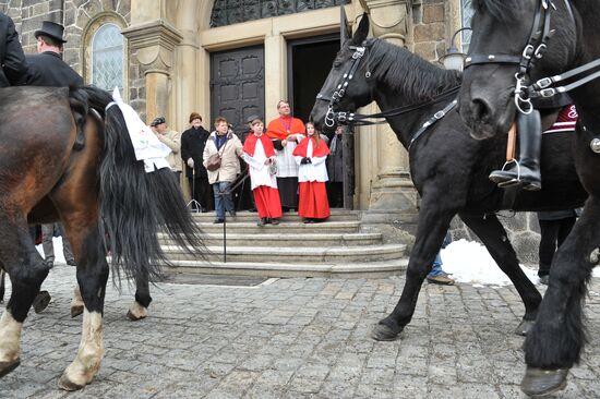Easter horse parade in Radibor, Saxony