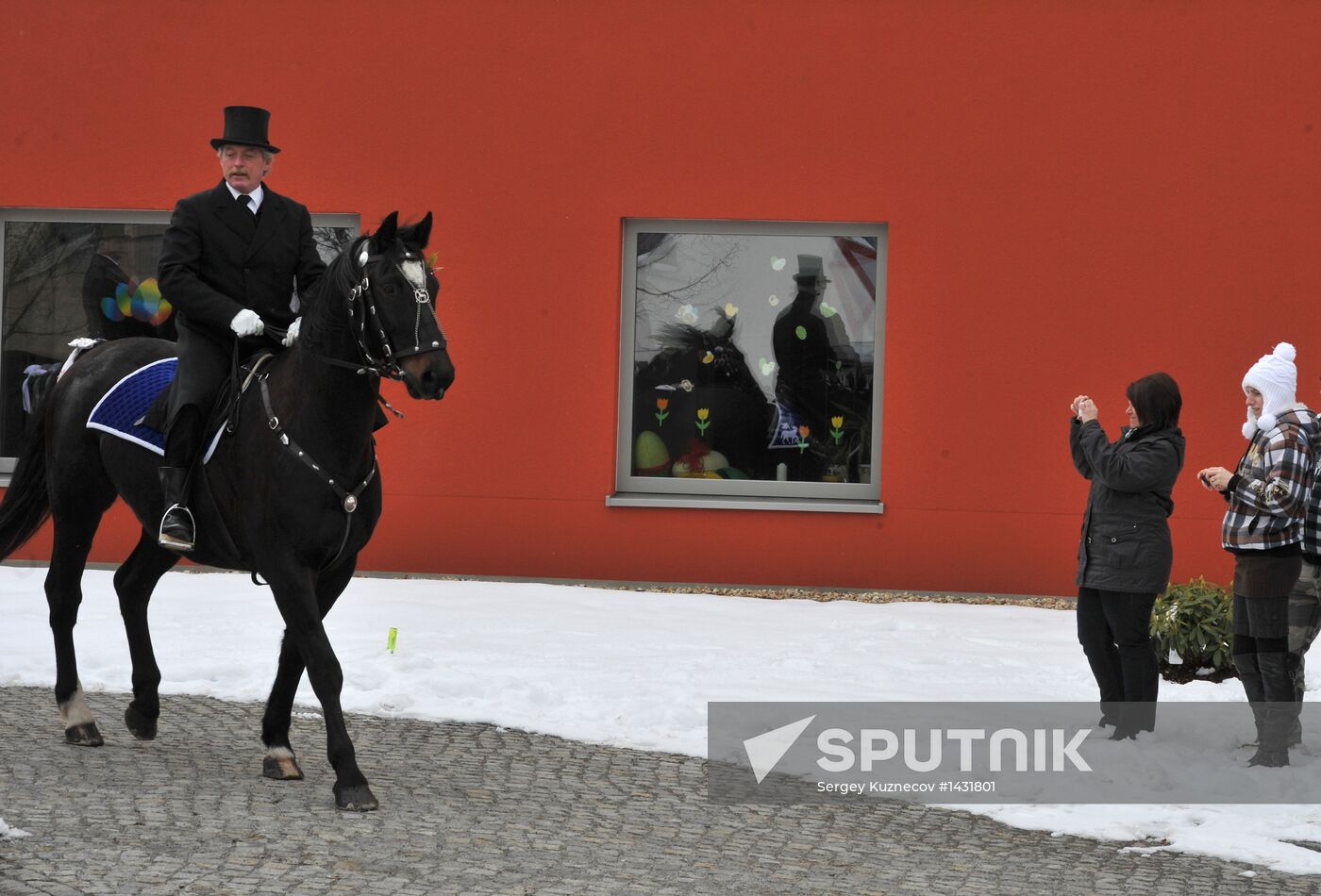 Easter horse parade in Radibor, Saxony