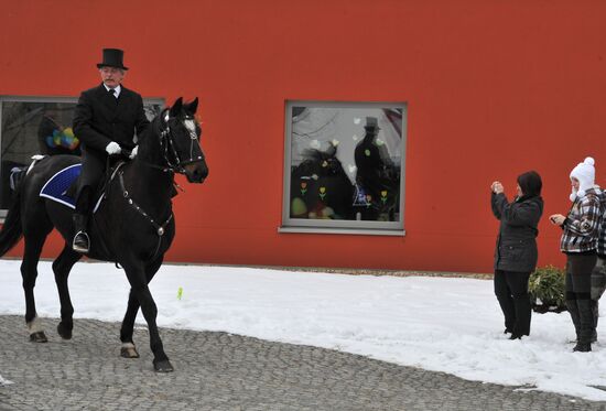 Easter horse parade in Radibor, Saxony
