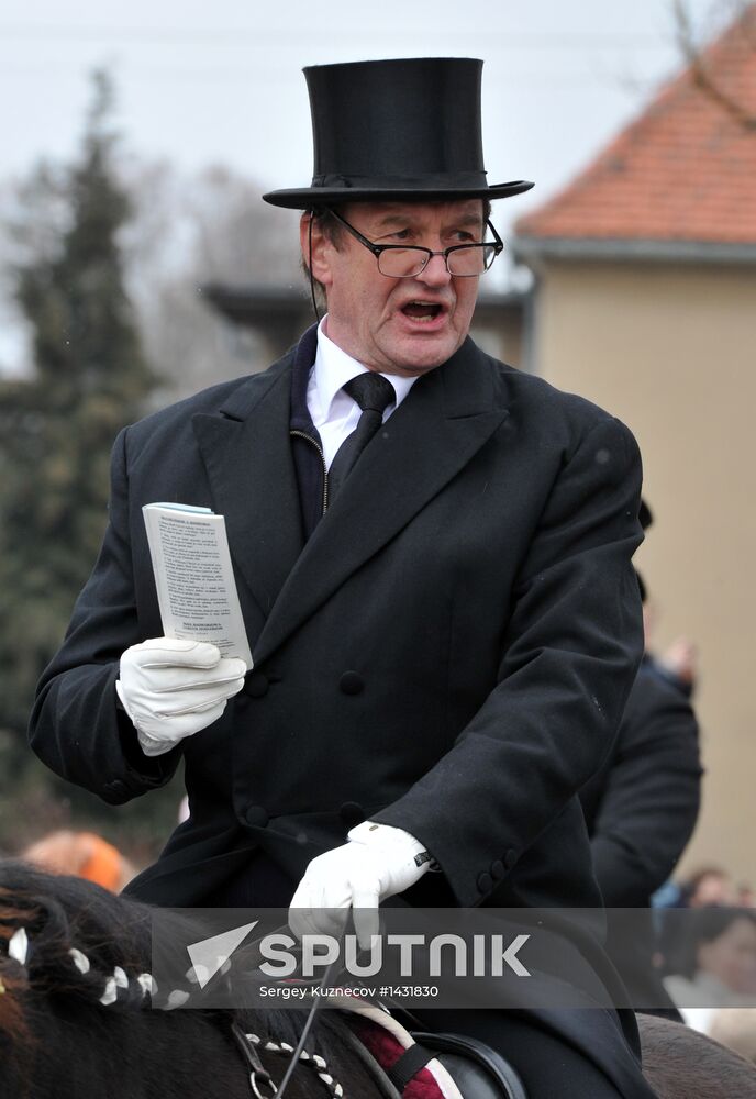 Easter horse parade in Radibor, Saxony