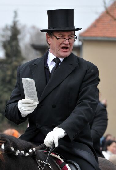 Easter horse parade in Radibor, Saxony