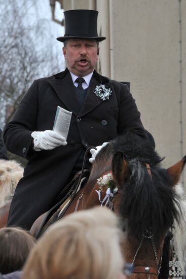 Easter horse parade in Radibor, Saxony