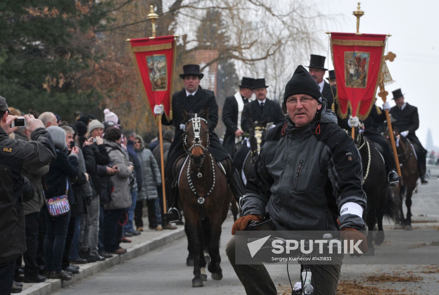 Easter horse parade in Radibor, Saxony