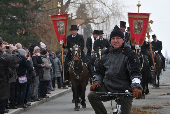 Easter horse parade in Radibor, Saxony