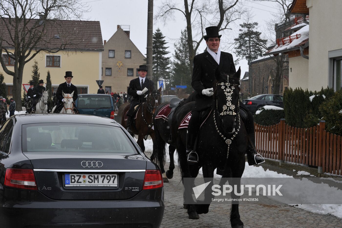 Easter horse parade in Radibor, Saxony