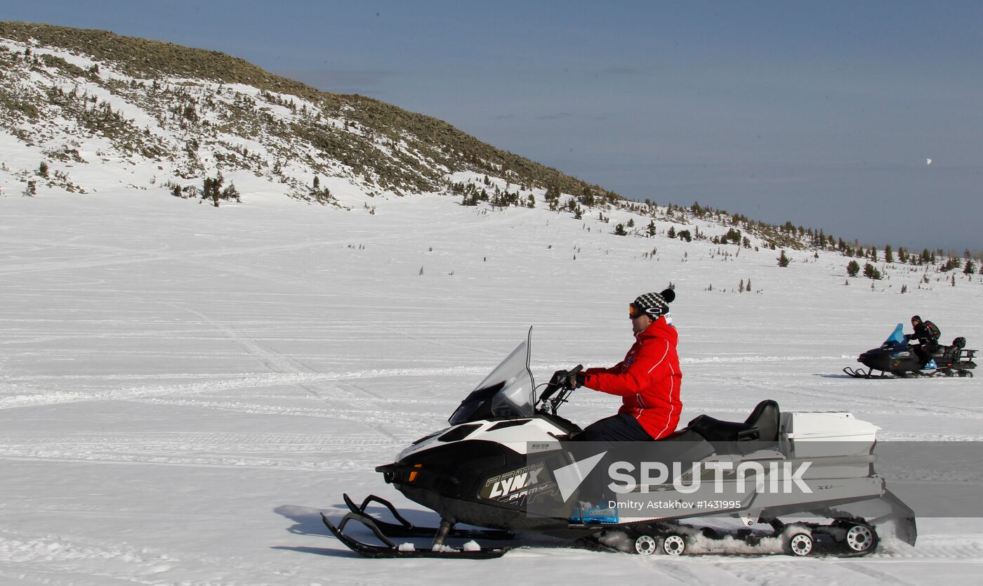 Dmitry Medvedev visits Sheregesh ski resort