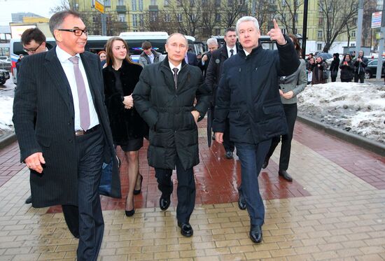 President V. Putin attends opening of "KVN Planet" headquarters