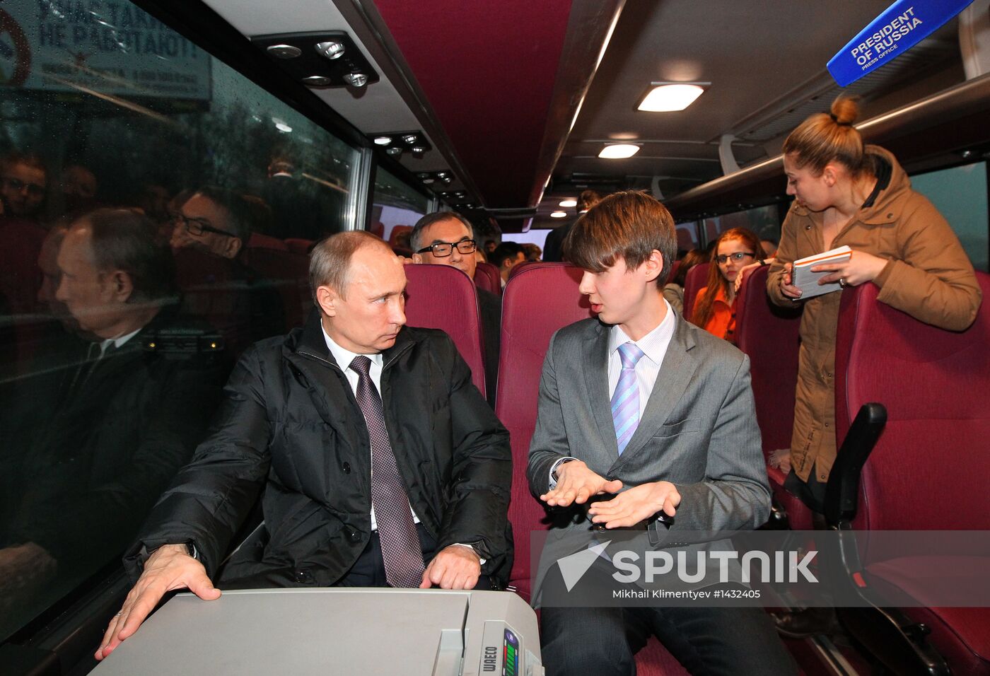 President V. Putin attends opening of "KVN Planet" headquarters