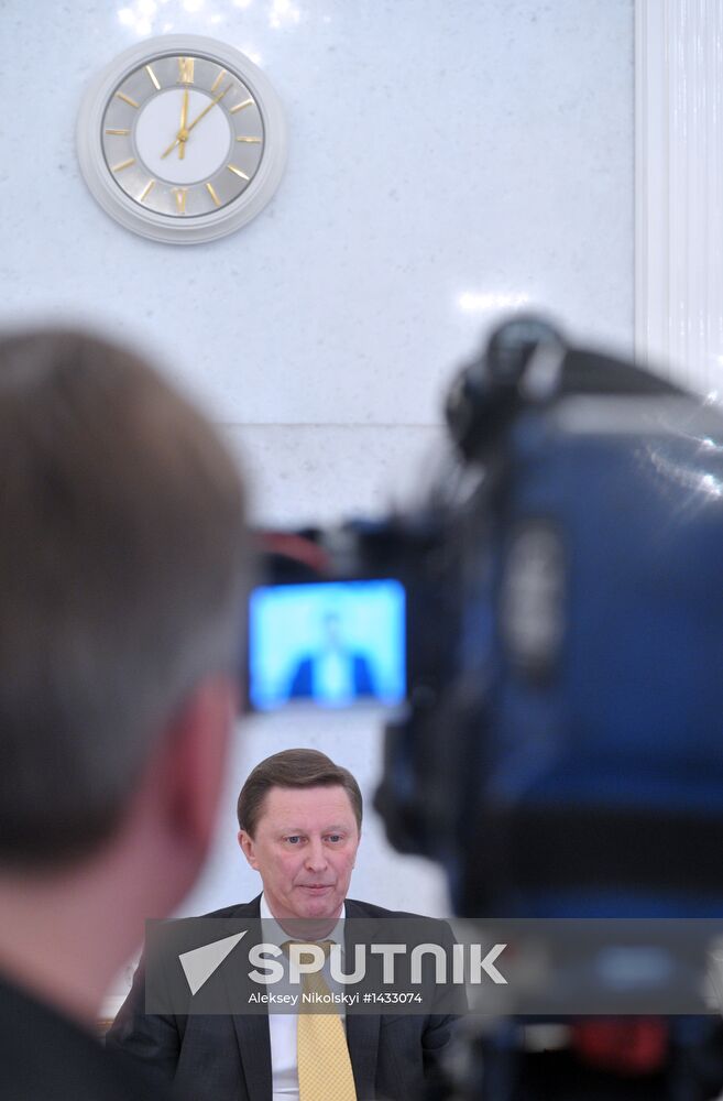 Sergei Ivanov meets the press