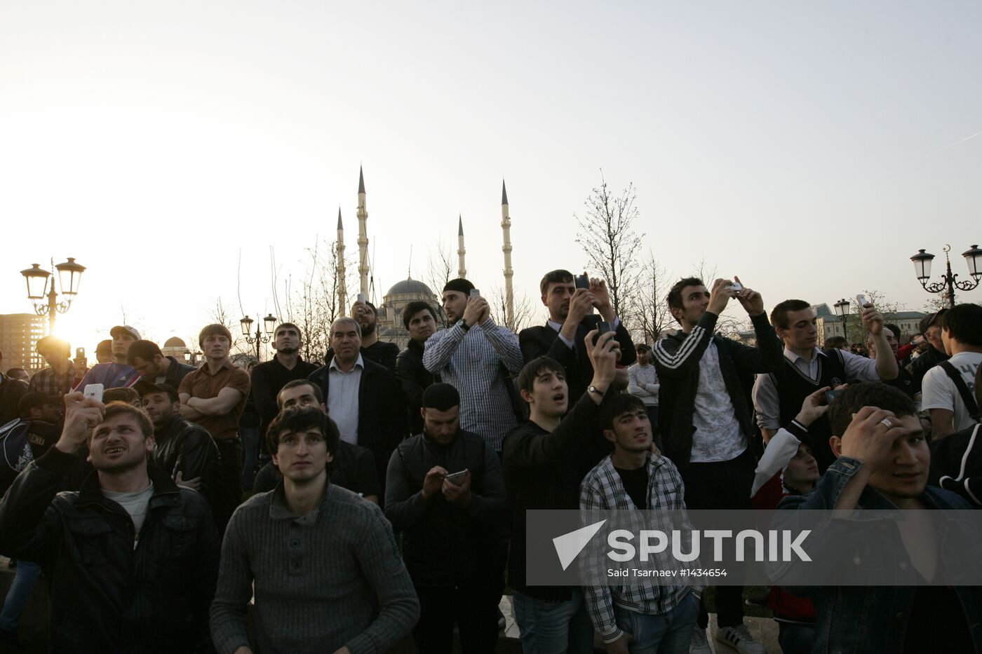 Grozny City complex catches fire in Chechnya's capital