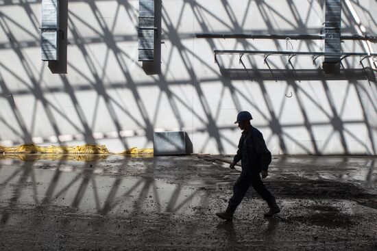 Construction of Main Media Center in Sochi's Olympic Park