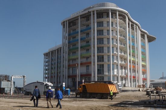 Construction of Main Media Center in Sochi's Olympic Park