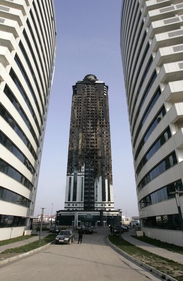 Relieving consequences of fire in Grozny City complex