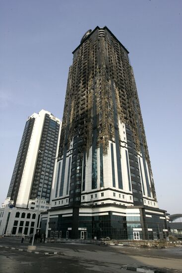 Relieving consequences of fire in Grozny City complex