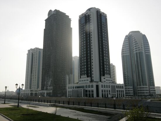 Relieving consequences of fire in Grozny City complex